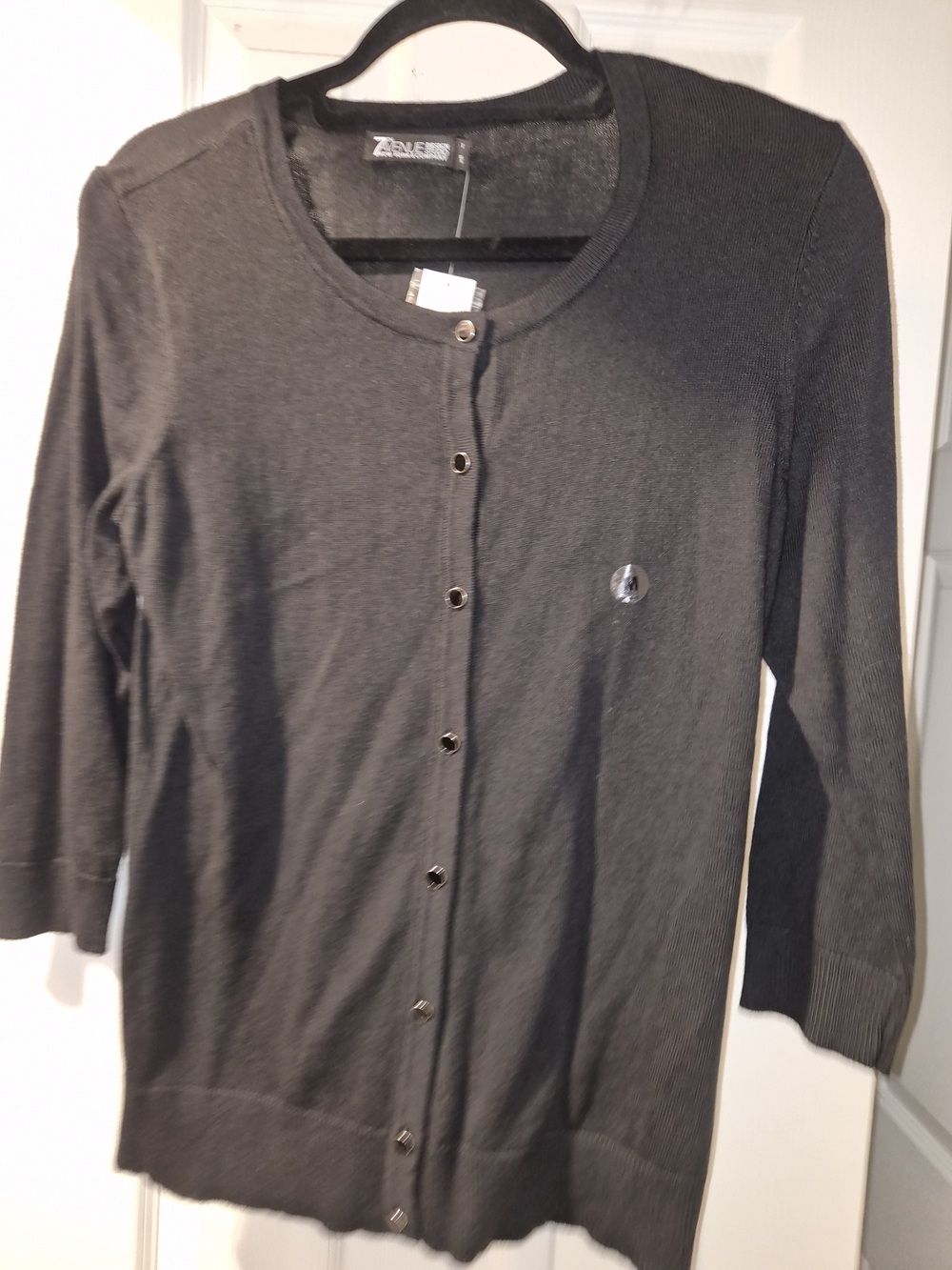 New York & Company Black Button-Up Women's Cardigan Sweater